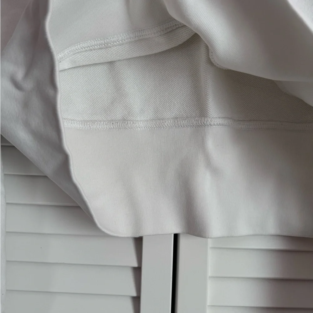 All Saints Wingan Enrico Cropped Sweatshirt in White Size Small - Picture 5 of 8